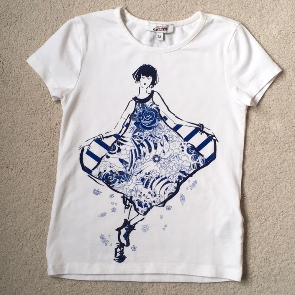 Girls Junior Gaultier Chic Girl Graphic Tee 6